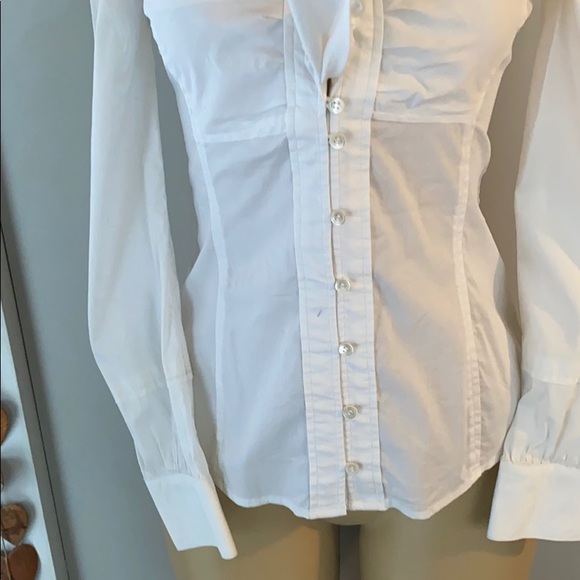 BCBG white shirt with bow - Picture 4 of 8